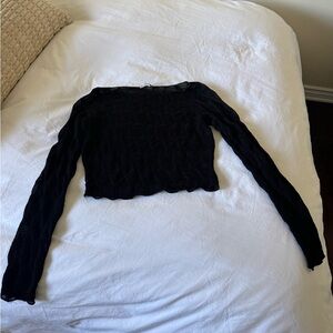 Sheer Black Long Sleeve Top